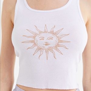 RARE Truly Madly Deeply Sun Ribbed Cropped Tank